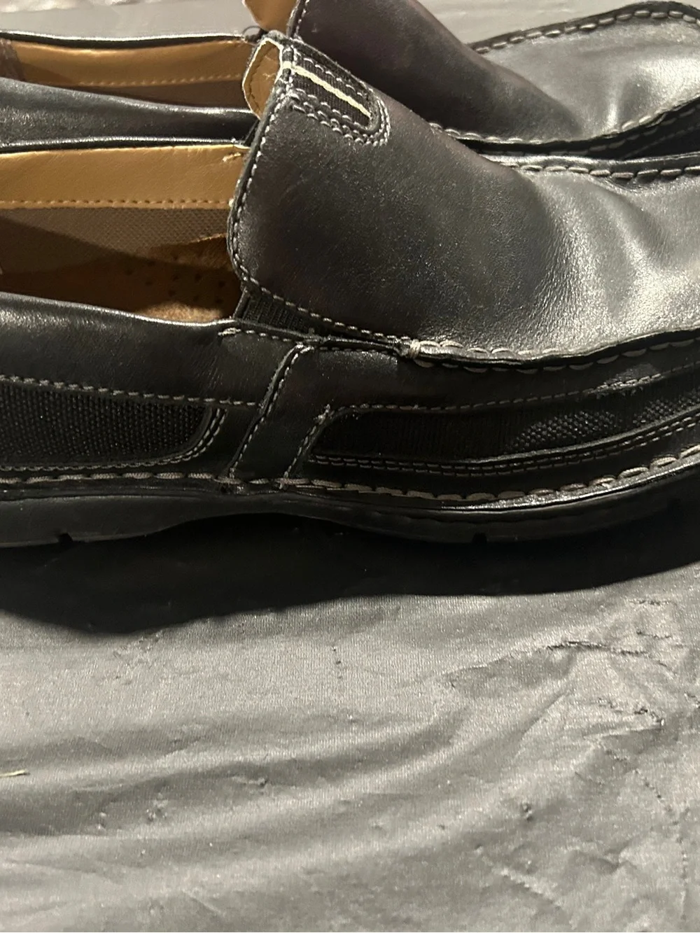 Clarks Black Slip-On Leather Casual Loafers